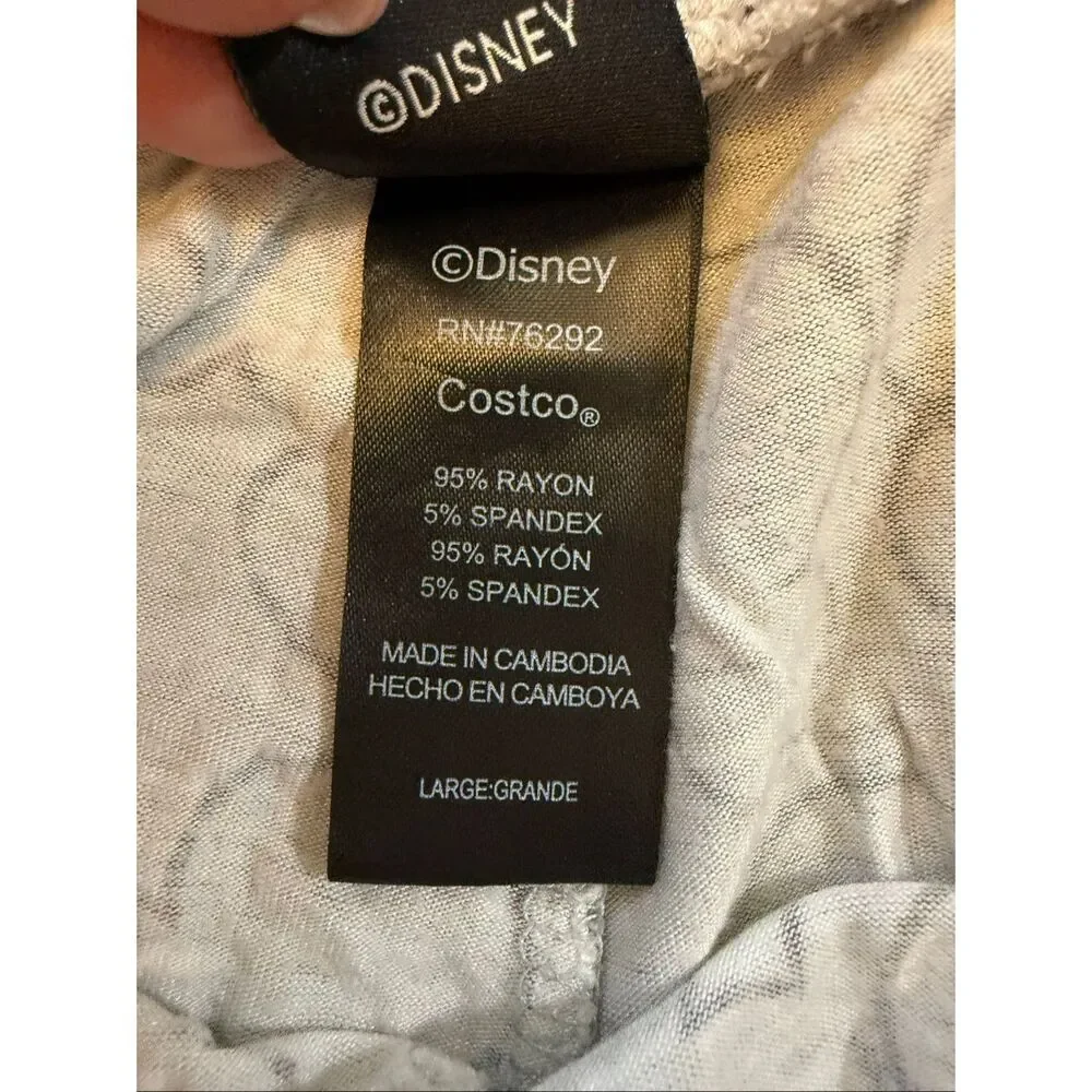 Disney Women's Mickey Mouse Heather T-Shirt Shorts Pajama Set Gray Large - Picture 4 of 12